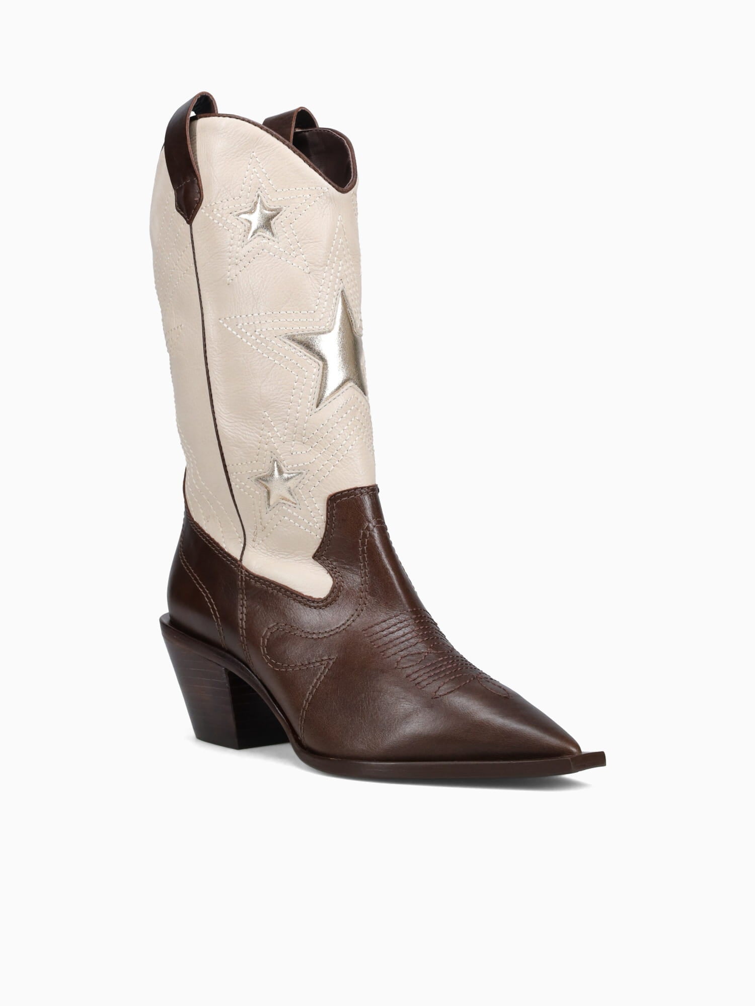 Tammy Mae Brown Offwhite leather Brown / 5 / M