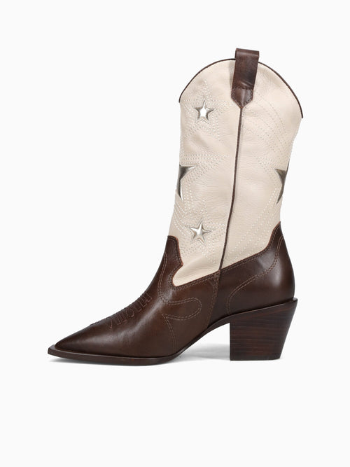 Tammy Mae Brown Offwhite leather Brown / 5 / M