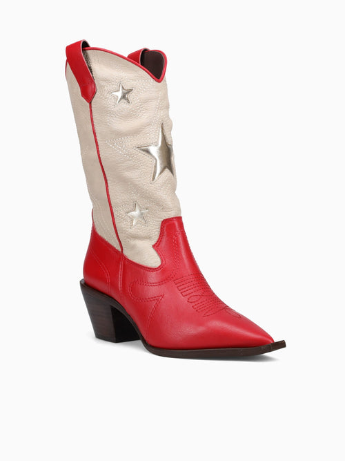 Tammy Mae Red Offwhite leather Red / 5 / M