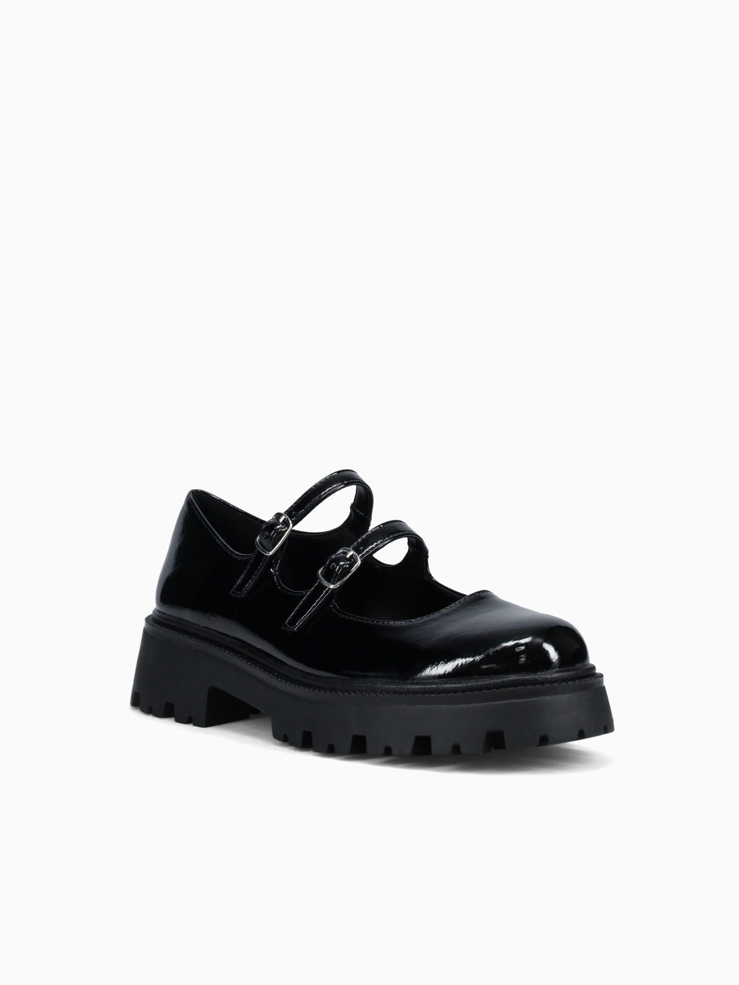 Ana Black Crinkled Patent Black / 5 / M