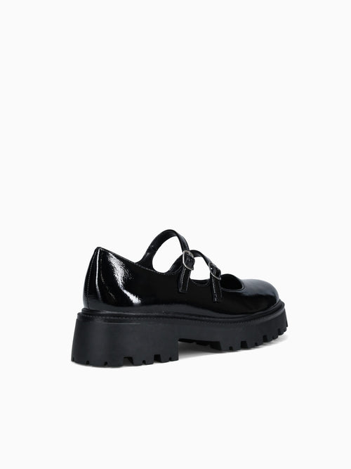 Ana Black Crinkled Patent Black / 5 / M