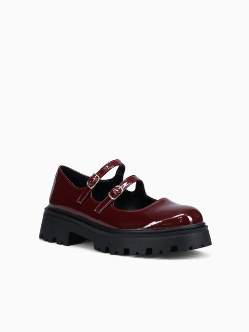 Ana Dk Red Crinkled Patent Wine / 5 / M