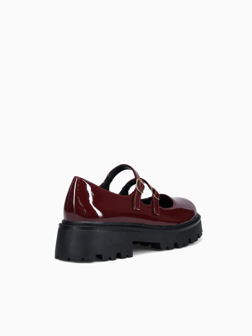 Ana Dk Red Crinkled Patent Wine / 5 / M