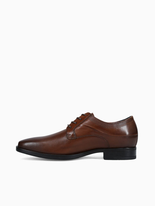 Gibbons Plain Toe Mahogany Leather Brown / 7 / M