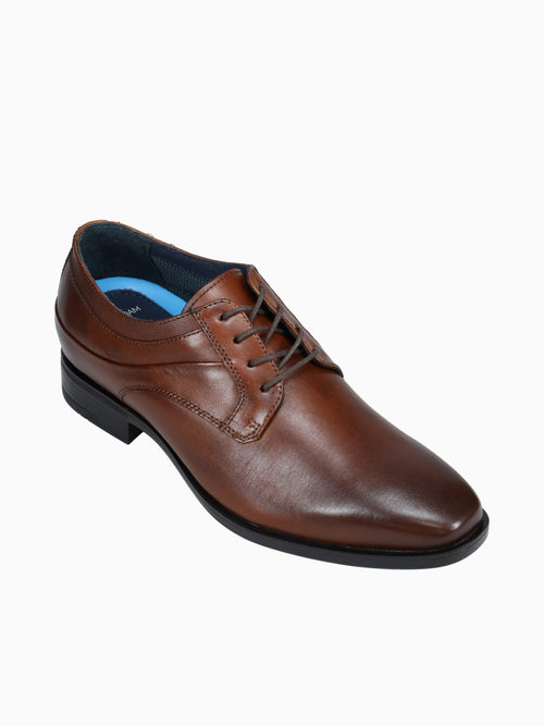 Gibbons Plain Toe Mahogany Leather Brown / 7 / M