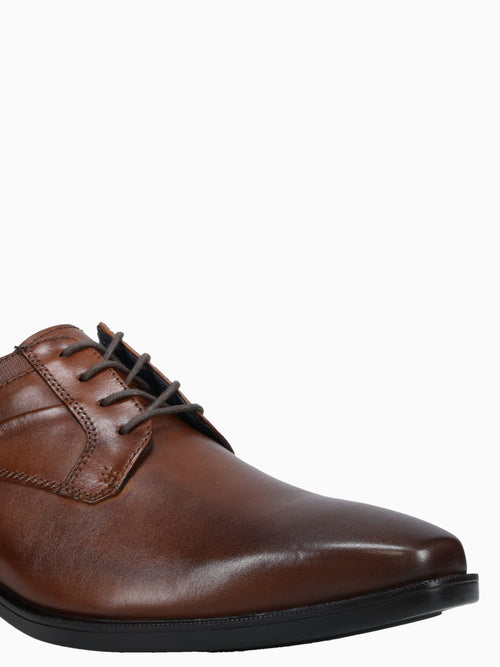 Gibbons Plain Toe Mahogany Leather Brown / 7 / M