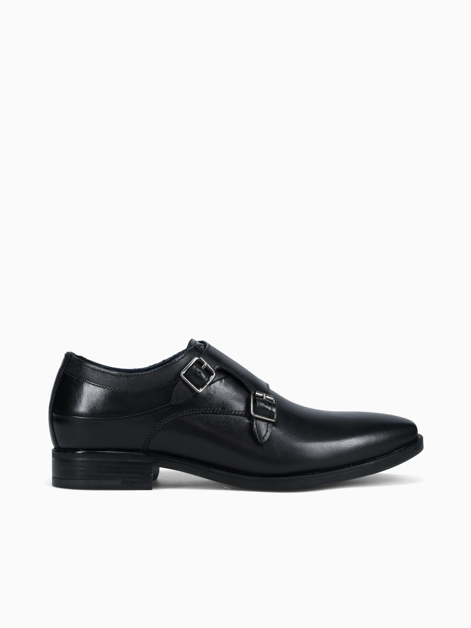 Gibbons Doublebuckle Monk Black Leather Black / 7 / M