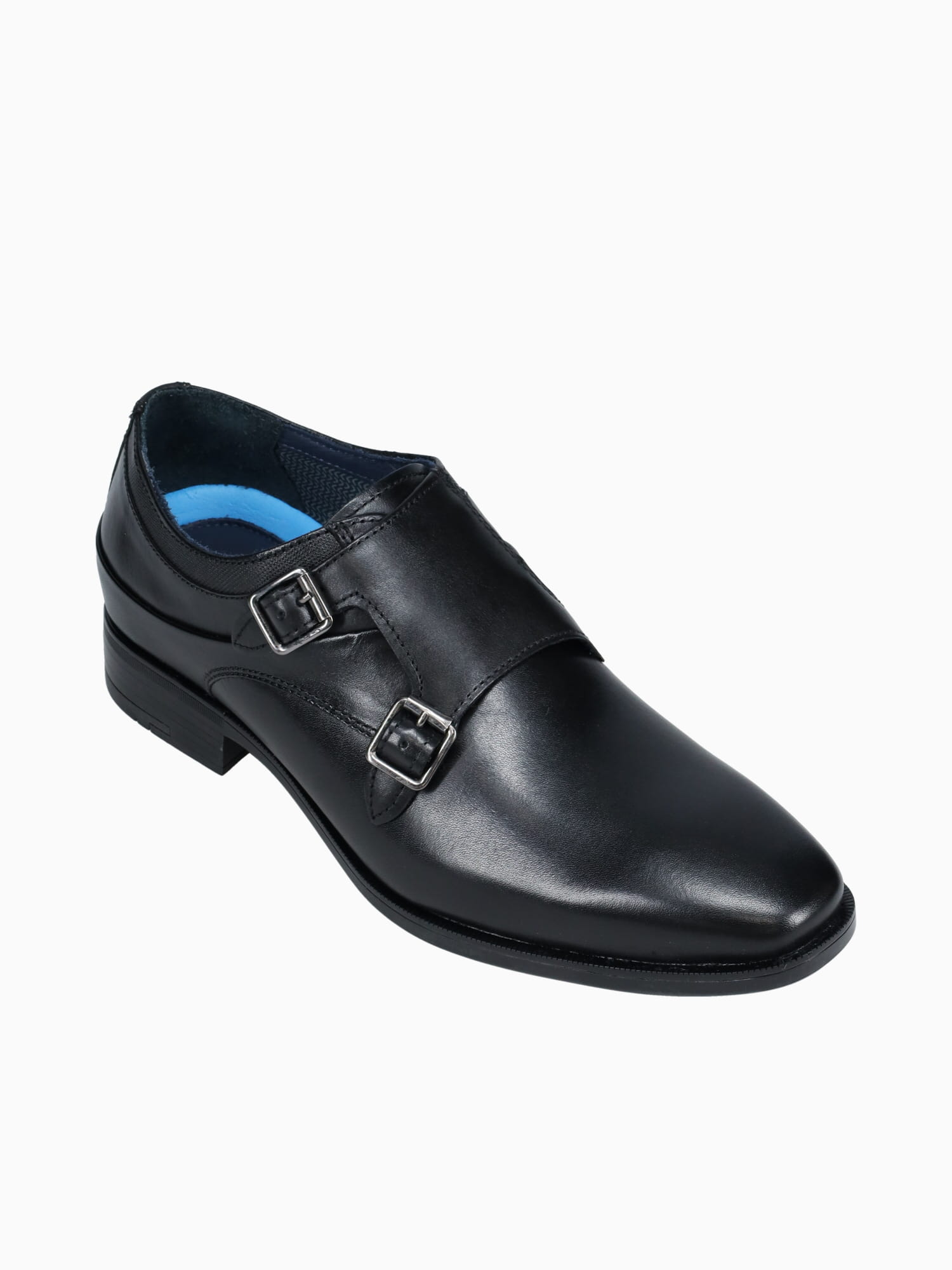 Gibbons Doublebuckle Monk Black Leather Black / 7 / M