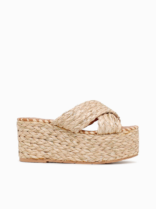 Kalani Beige Raffia Beige / 5 / M