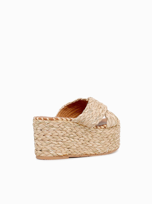 Kalani Beige Raffia Beige / 5 / M