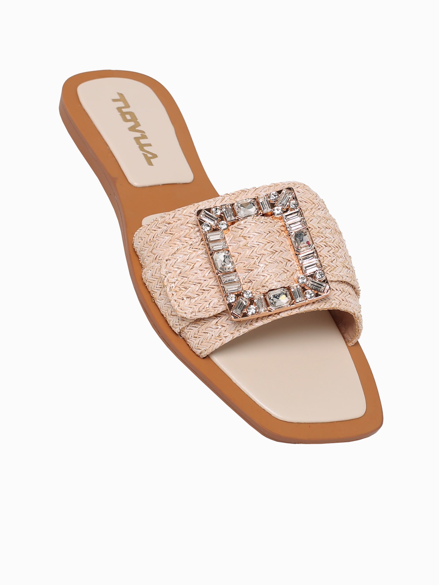 Karola Beige Crystals raffia Beige / 5 / M