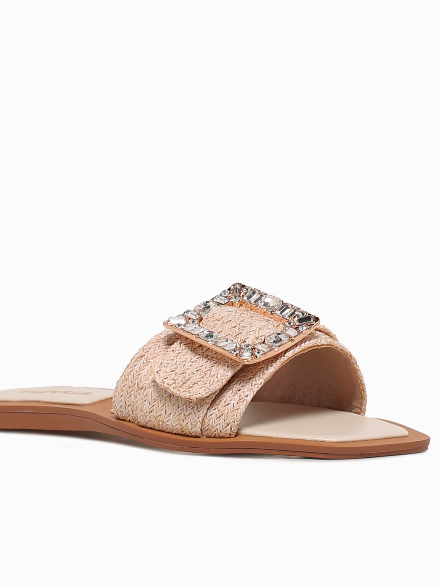 Karola Beige Crystals raffia Beige / 5 / M