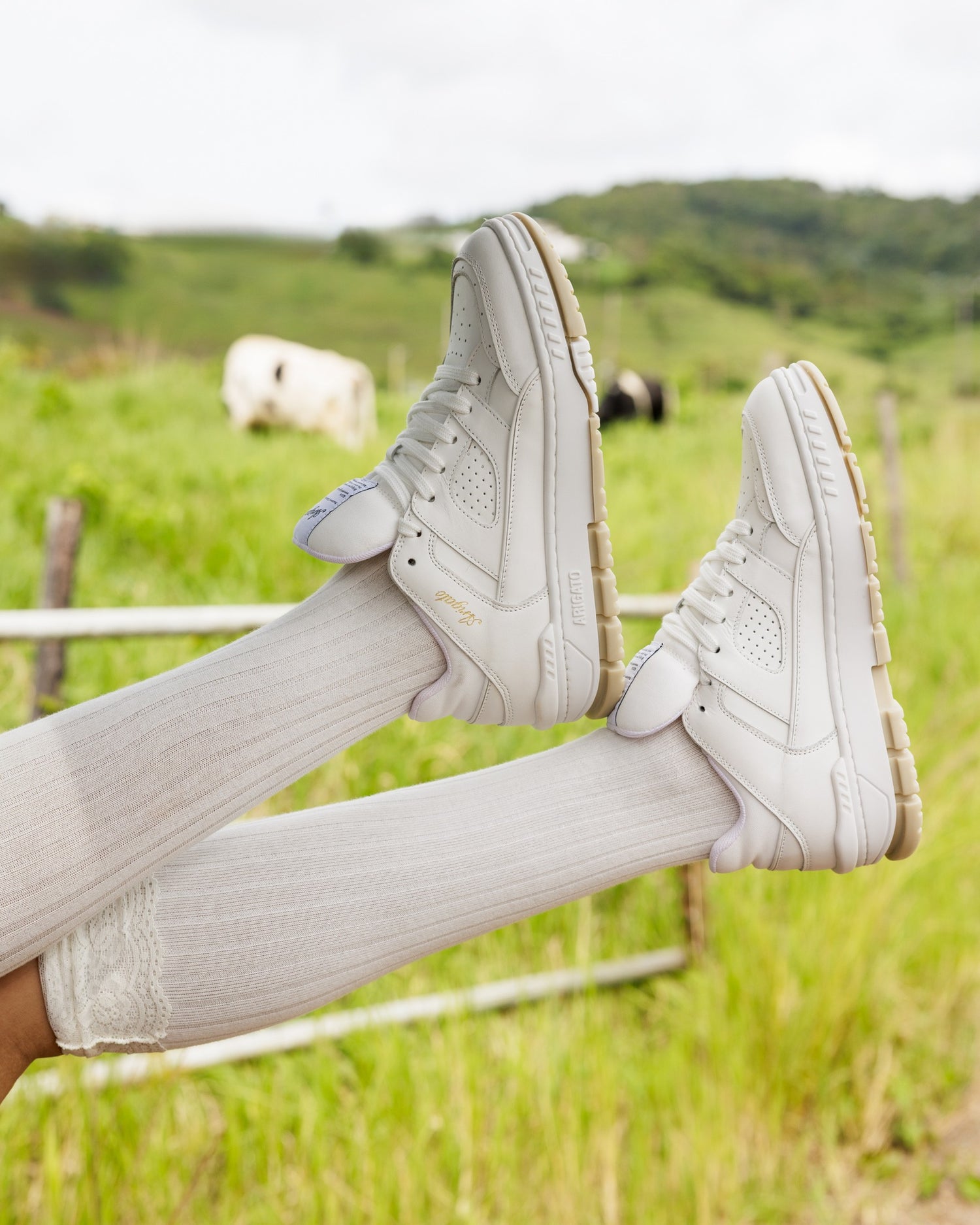 Area Lo White Beige leather