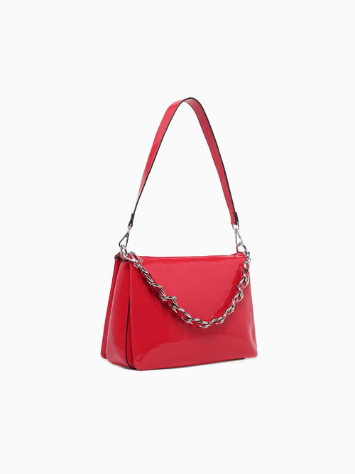 Faith Crossbody Red Pat Red