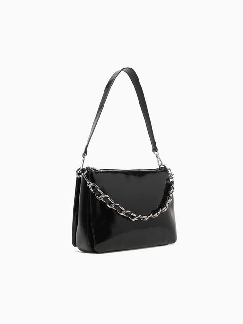 Faith Crossbody Black Pat Black