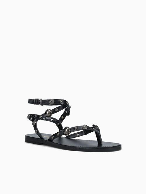 Sofia Black Studs toscana leather Black / 5 / M