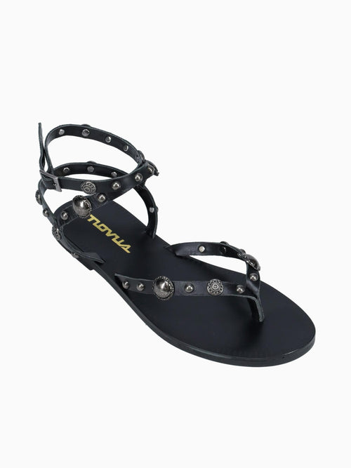 Sofia Black Studs toscana leather Black / 5 / M