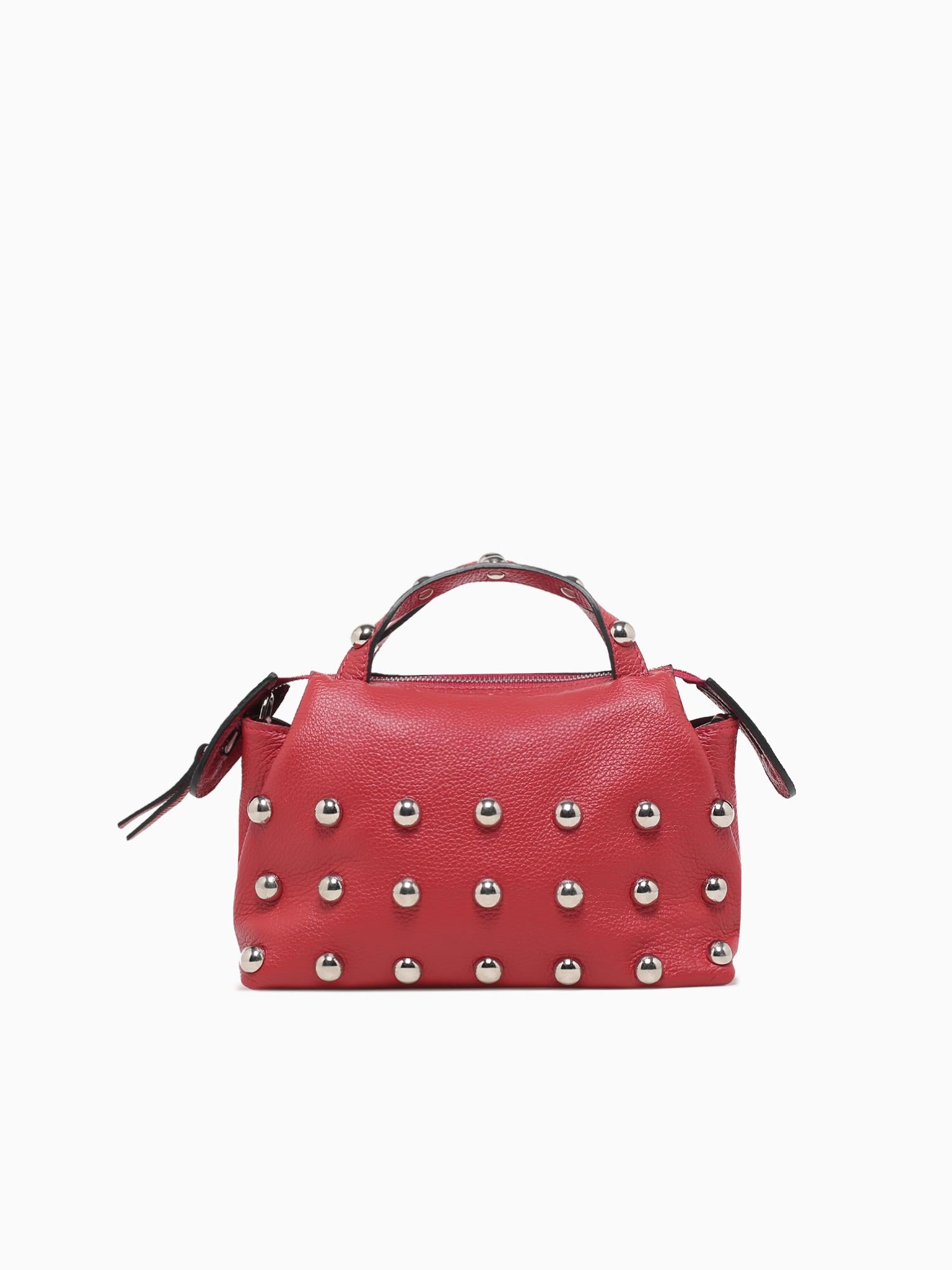 Mini Jasmine Maxi Stud Top Handle Rosso Red