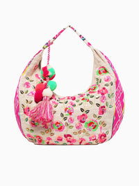 Flora Shoulder Bag Fuchsia Pink Multi