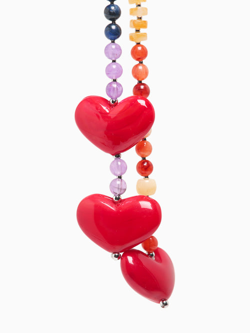 Three Hearts Charm Multi