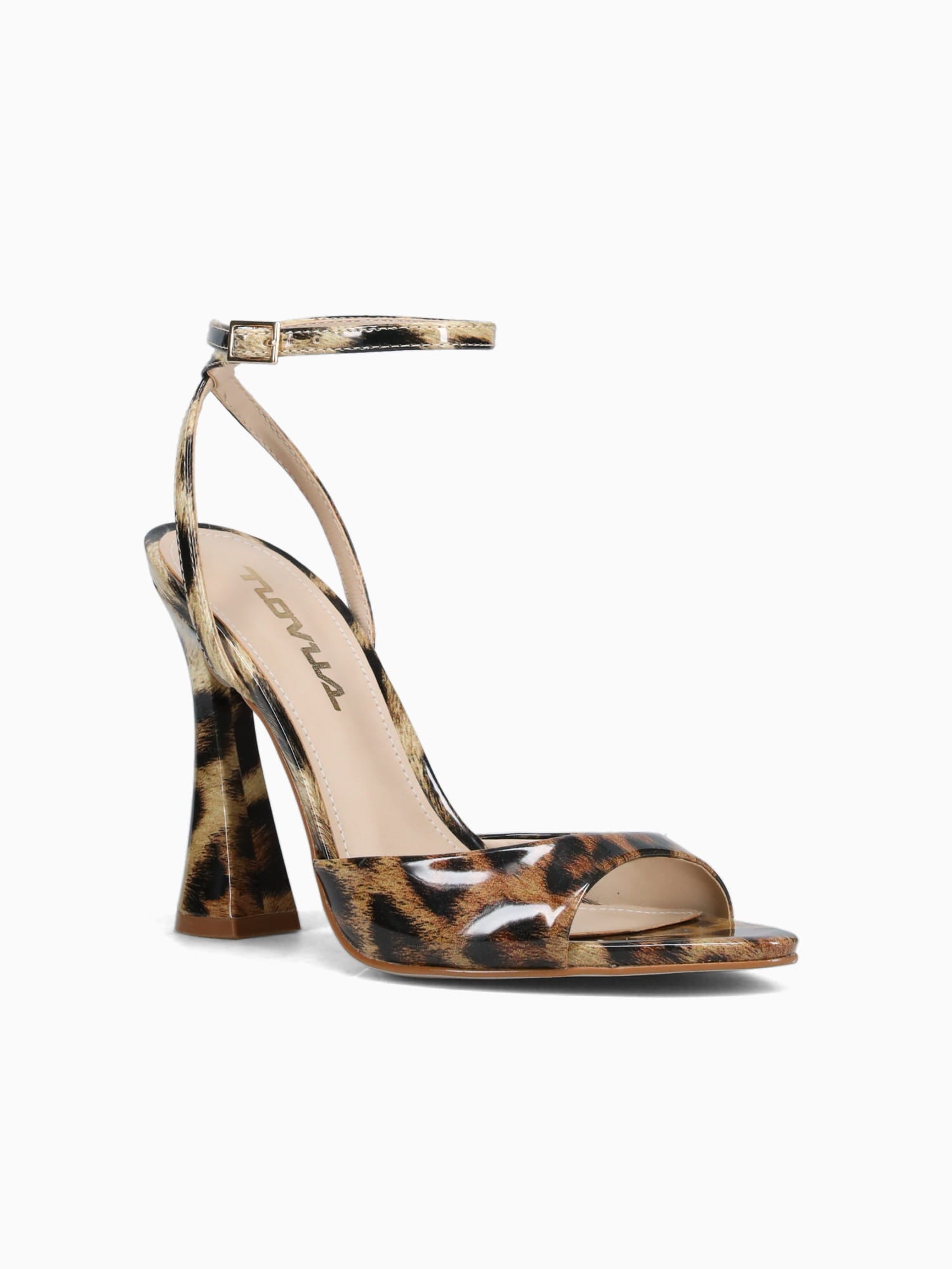 Caren Leopardo Patent Black Brown / 5 / M