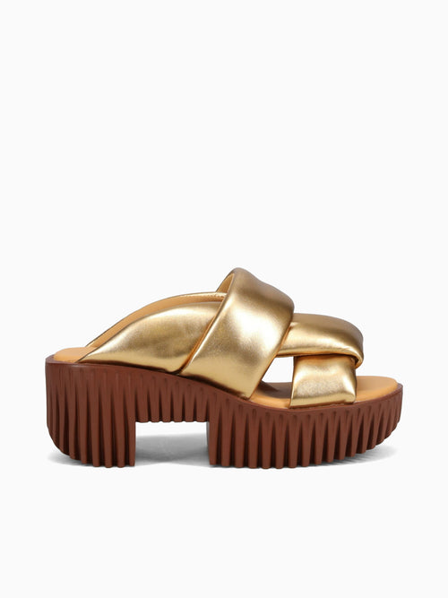 Pia Semo Gold Metallic Sheep Leather Gold / 36 / M