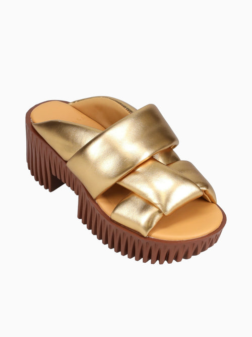 Pia Semo Gold Metallic Sheep Leather Gold / 36 / M