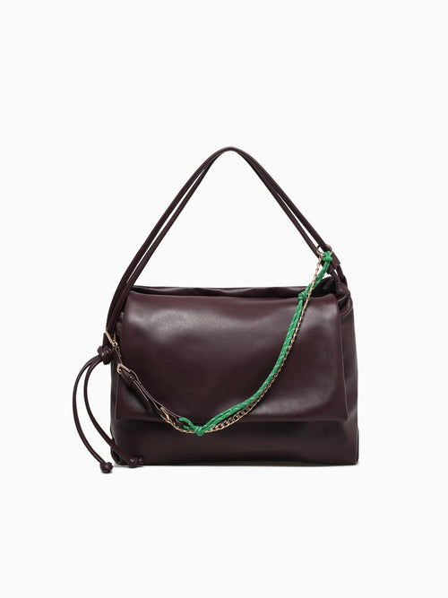 Clementine Shoulder Bag Merlot Dark Red