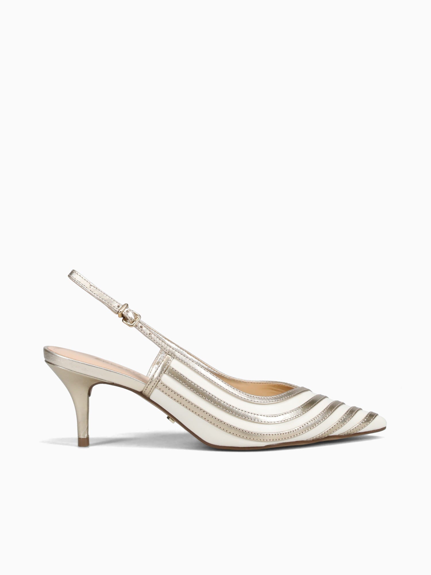 Larisa Cream White Platino leather metal Off White / 5 / M