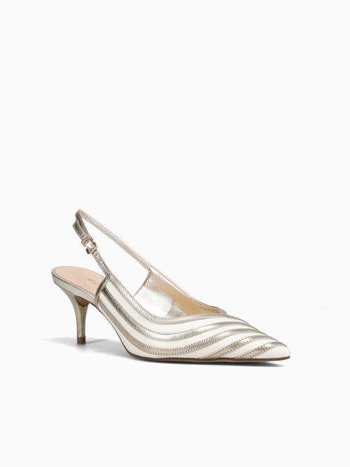 Larisa Cream White Platino leather metal Off White / 5 / M