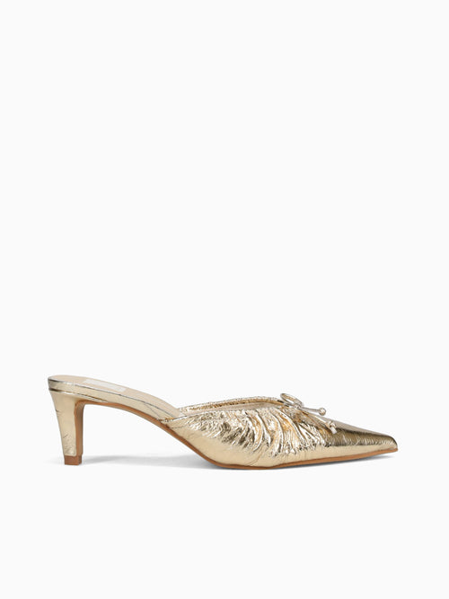 Kairi Mid Gold Distressed Leather Gold / 6 / M