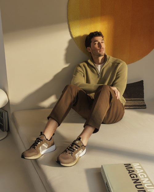 Bismarck Brown Beige mesh