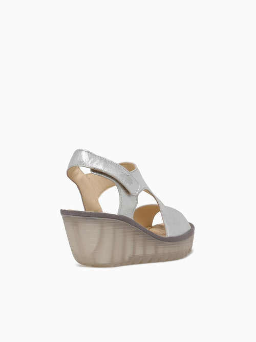 Yoxa576fly Silver Leather Silver / 36 / M