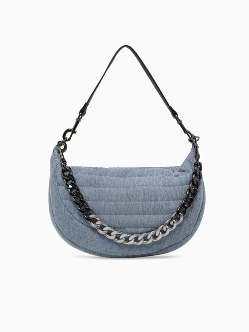 Elton Hobo Crossbody Light Washed Denim Light Blue