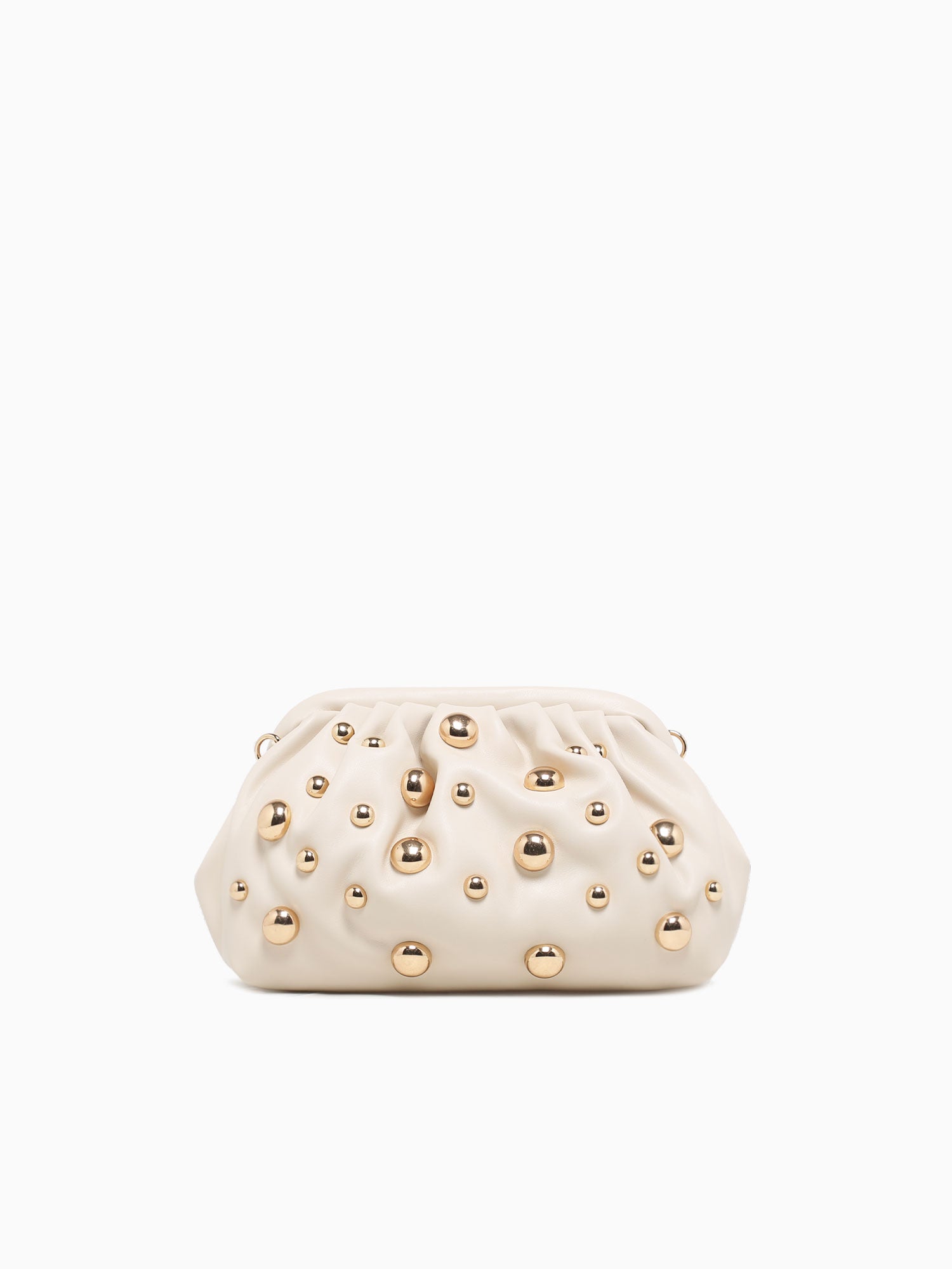 Carey Kisslock Clutch Oatmilk Off White