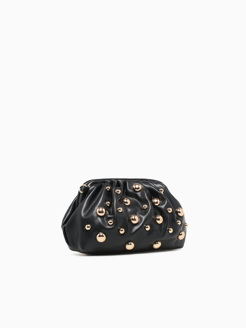 Carey Kisslock Clutch Black Black