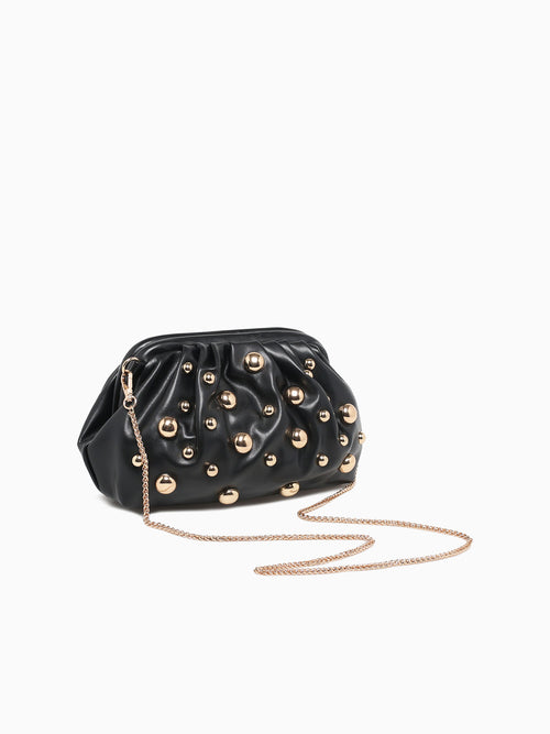 Carey Kisslock Clutch Black Black