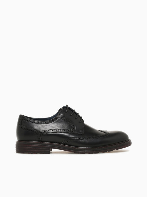Comodoro Black Brushed Calf Leather Black / 7 / M