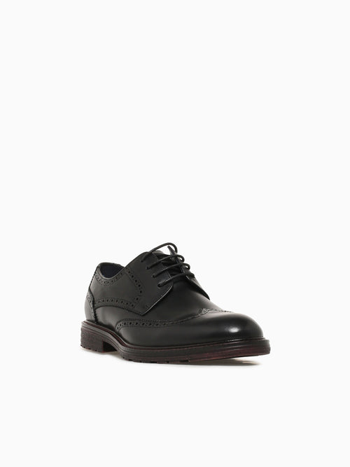 Comodoro Black Brushed Calf Leather Black / 7 / M