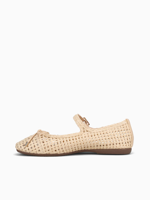 Katie Beige Raffia Beige / 5 / M