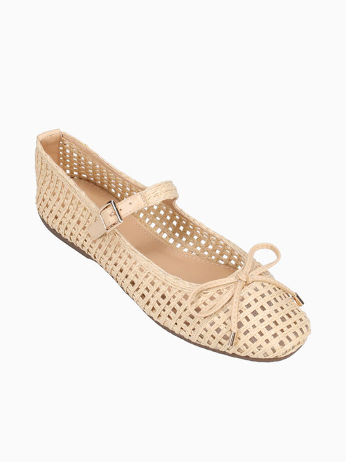 Katie Beige Raffia Beige / 5 / M