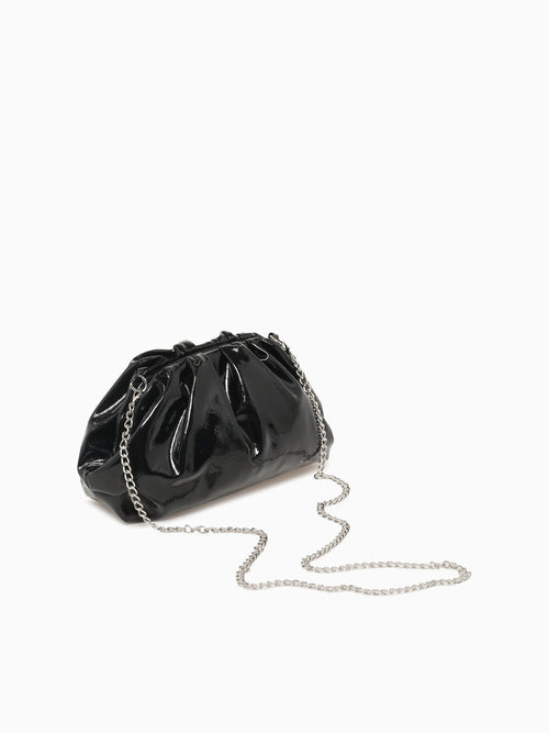 Tb Tila Clutch Black Crinkled Pat Black