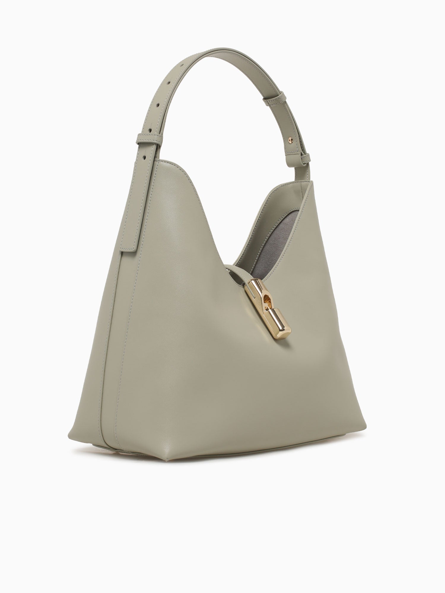 Furla Goccia M Hobo Light Salvia Leather Light Green
