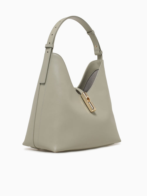 Furla Goccia M Hobo Light Salvia Leather Light Green