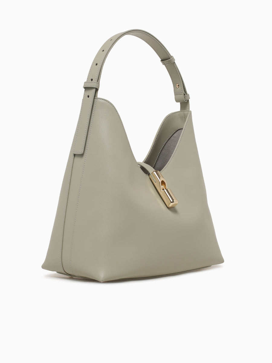 Furla Goccia M Hobo Light Salvia Leather Light Green