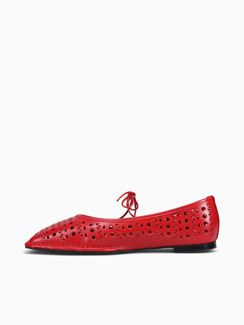 Sway Slit Red Leather Red / 36 / M