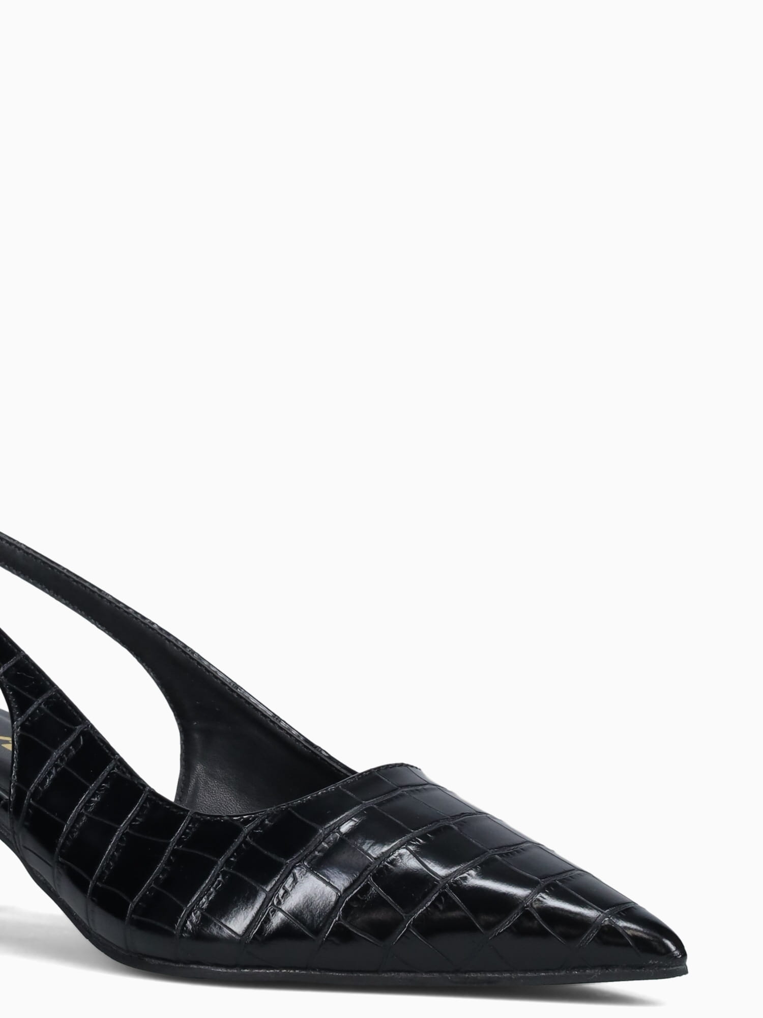 Maxi Black Croco Leather Black / 5 / M