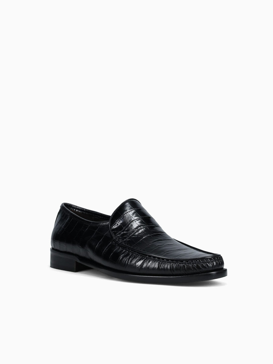 9045 Black Vitello Croco Black / 7 / M