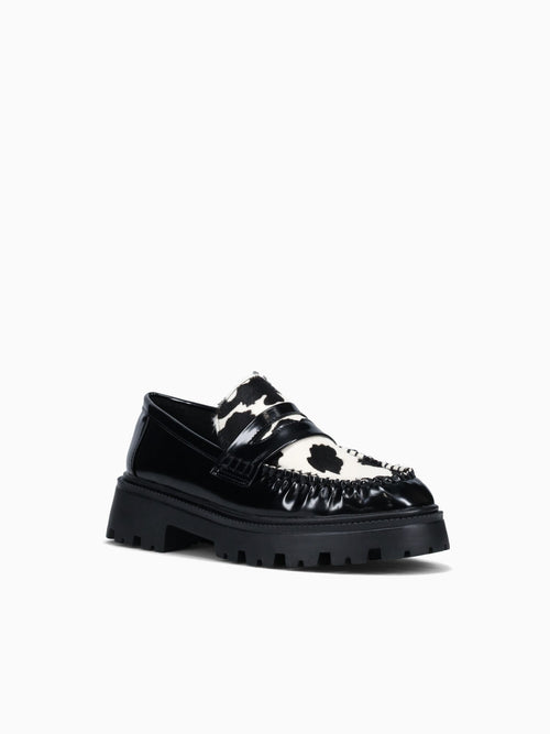 Bowie Cow Print Black White / 5 / M