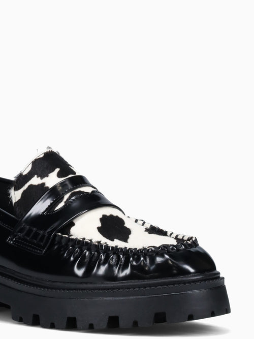 Bowie Cow Print Black White / 5 / M